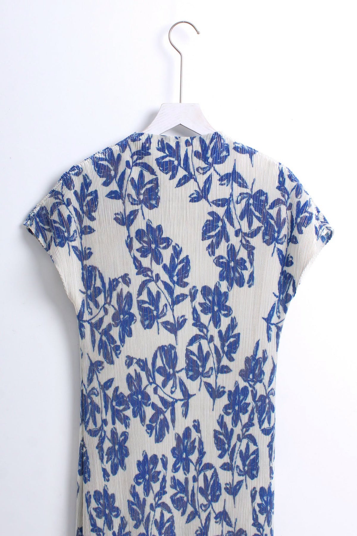 宝蓝花旗袍 Bao Lan Pleated Cheongsam Dress