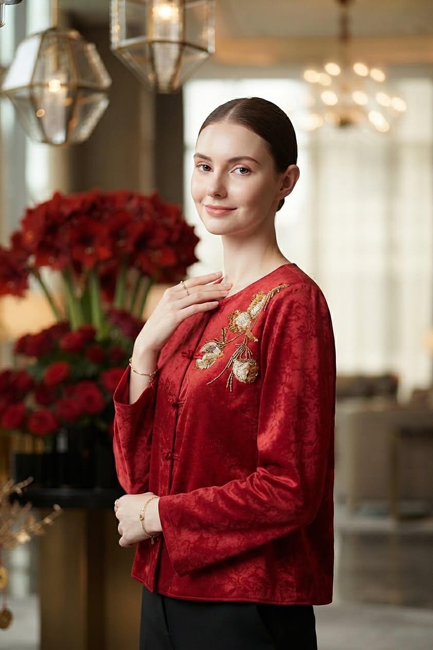 鸿运金枝上衣 Golden Sparrow Forture Blouse (L size)