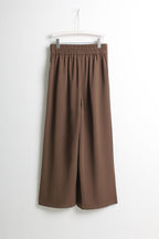 Back of pants includes elastic waistband