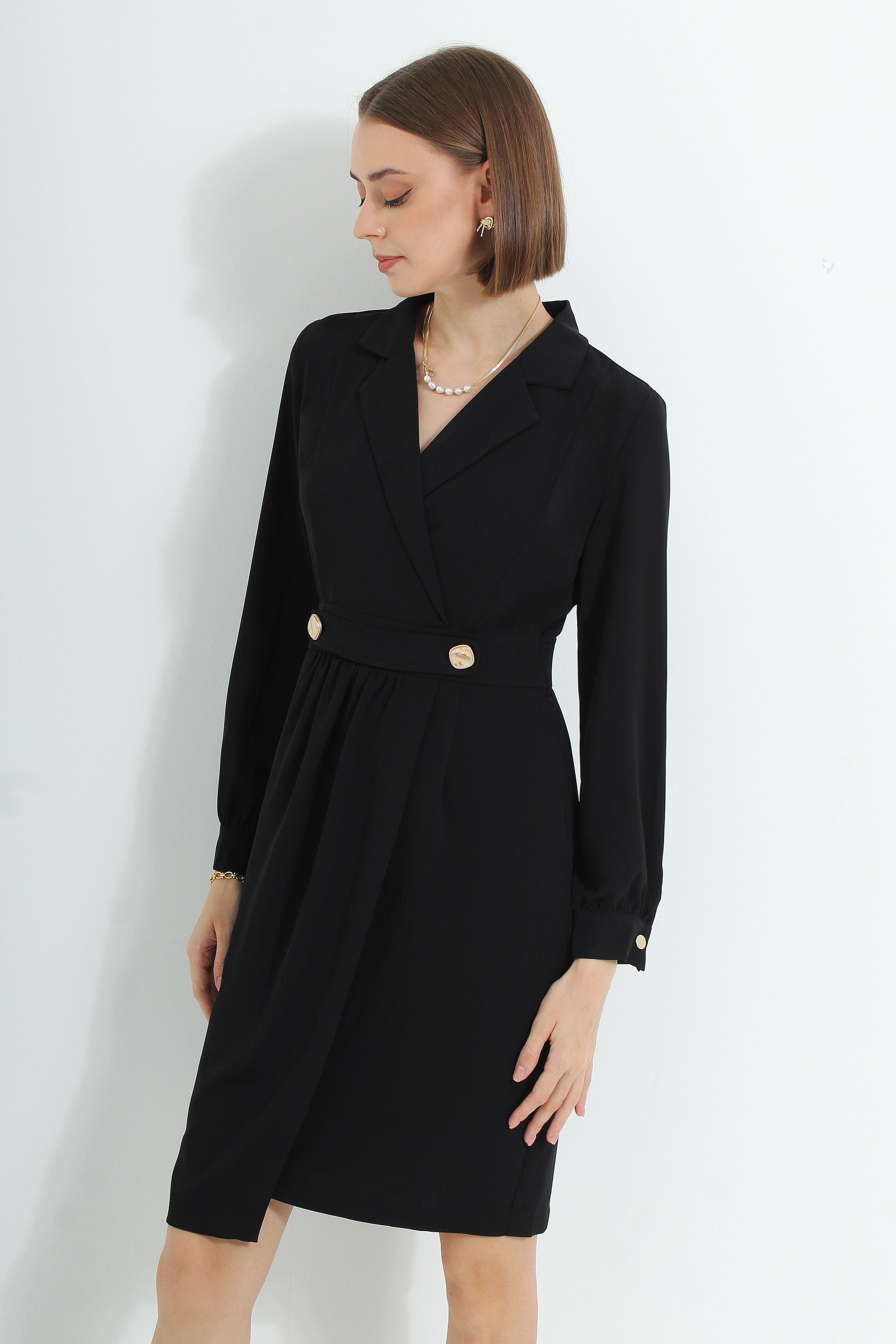Black Blazer Midi Dress 12370179