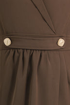 Blazer Midi Dress Belt Gold