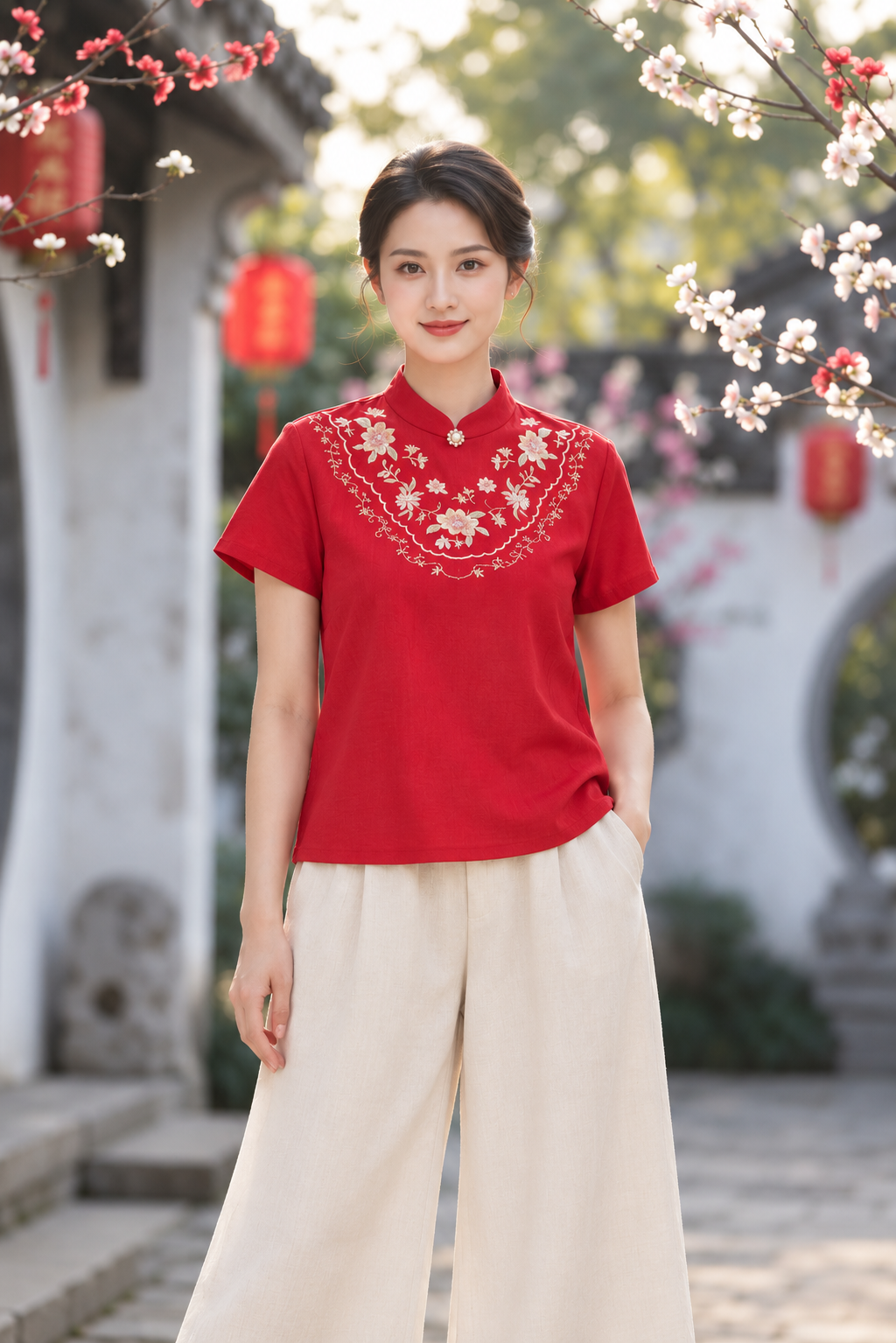 Prosperity Bloom Mandarin Top