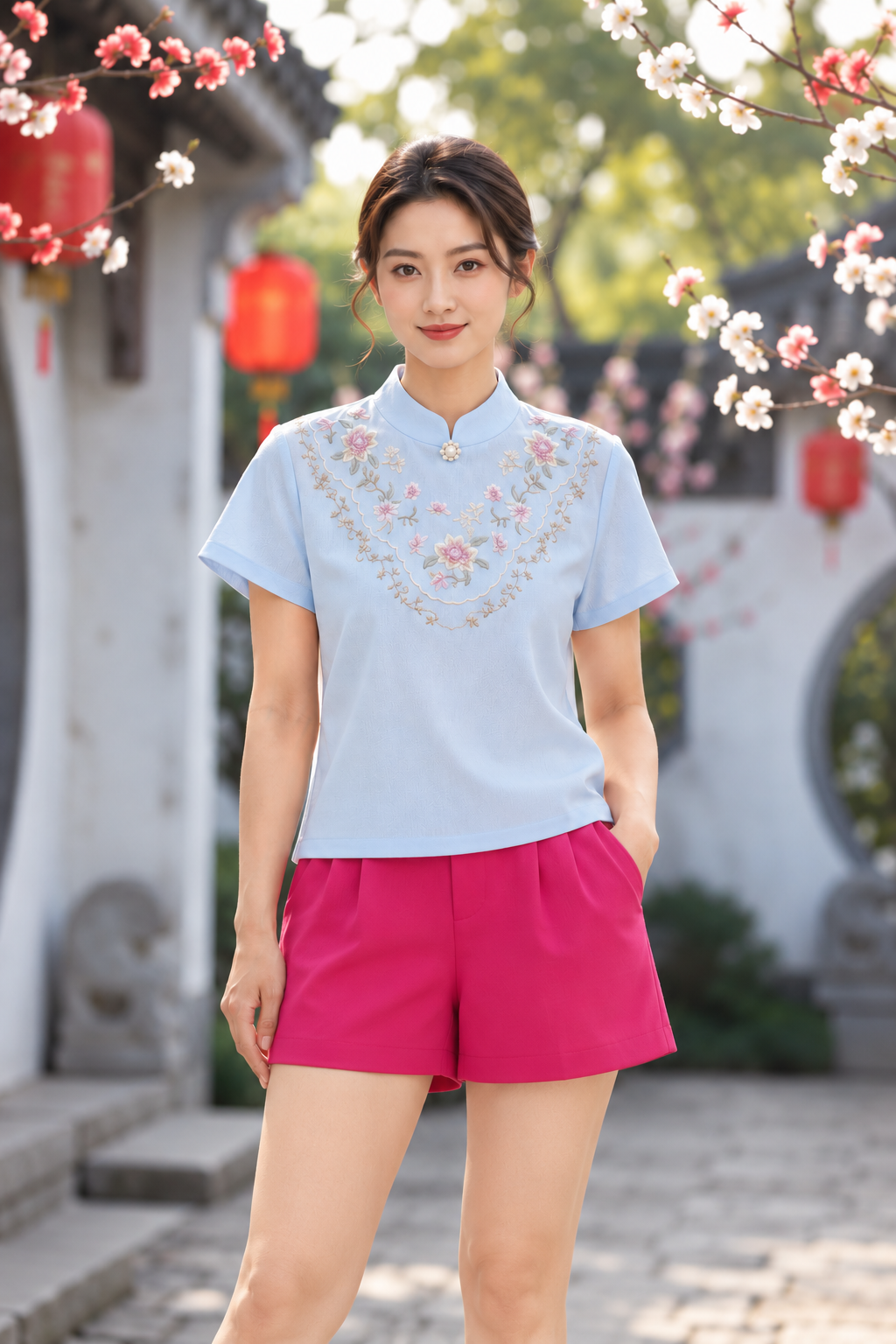 Prosperity Bloom Mandarin Top