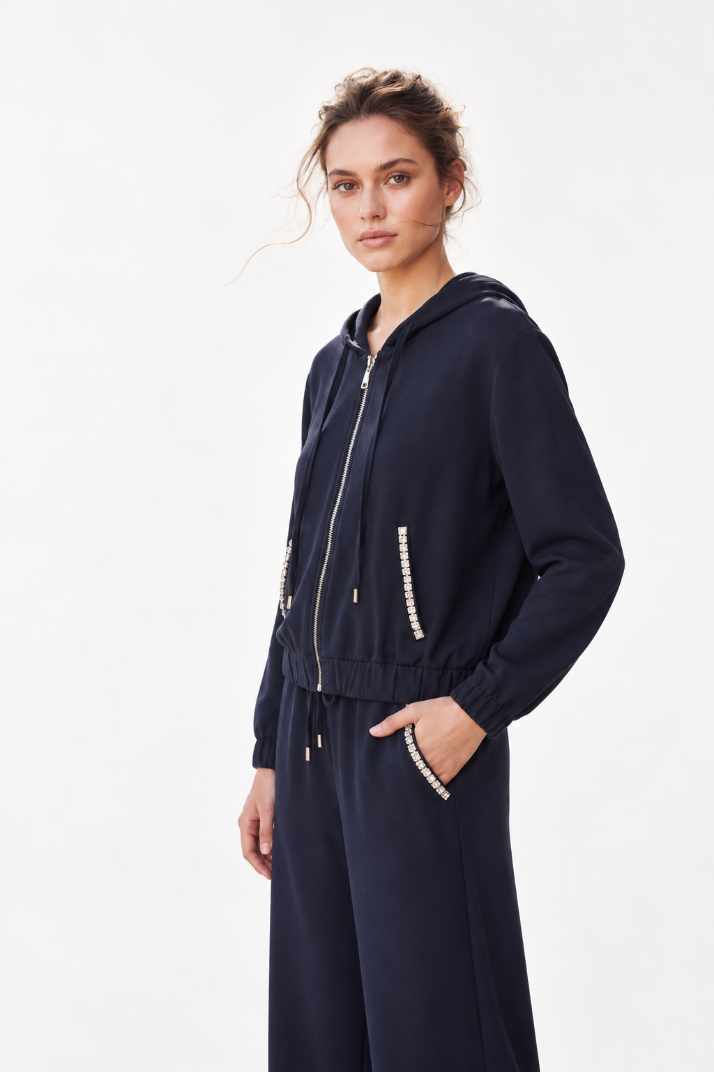 Cool Touch Rhinestone Tracksuit (Top)