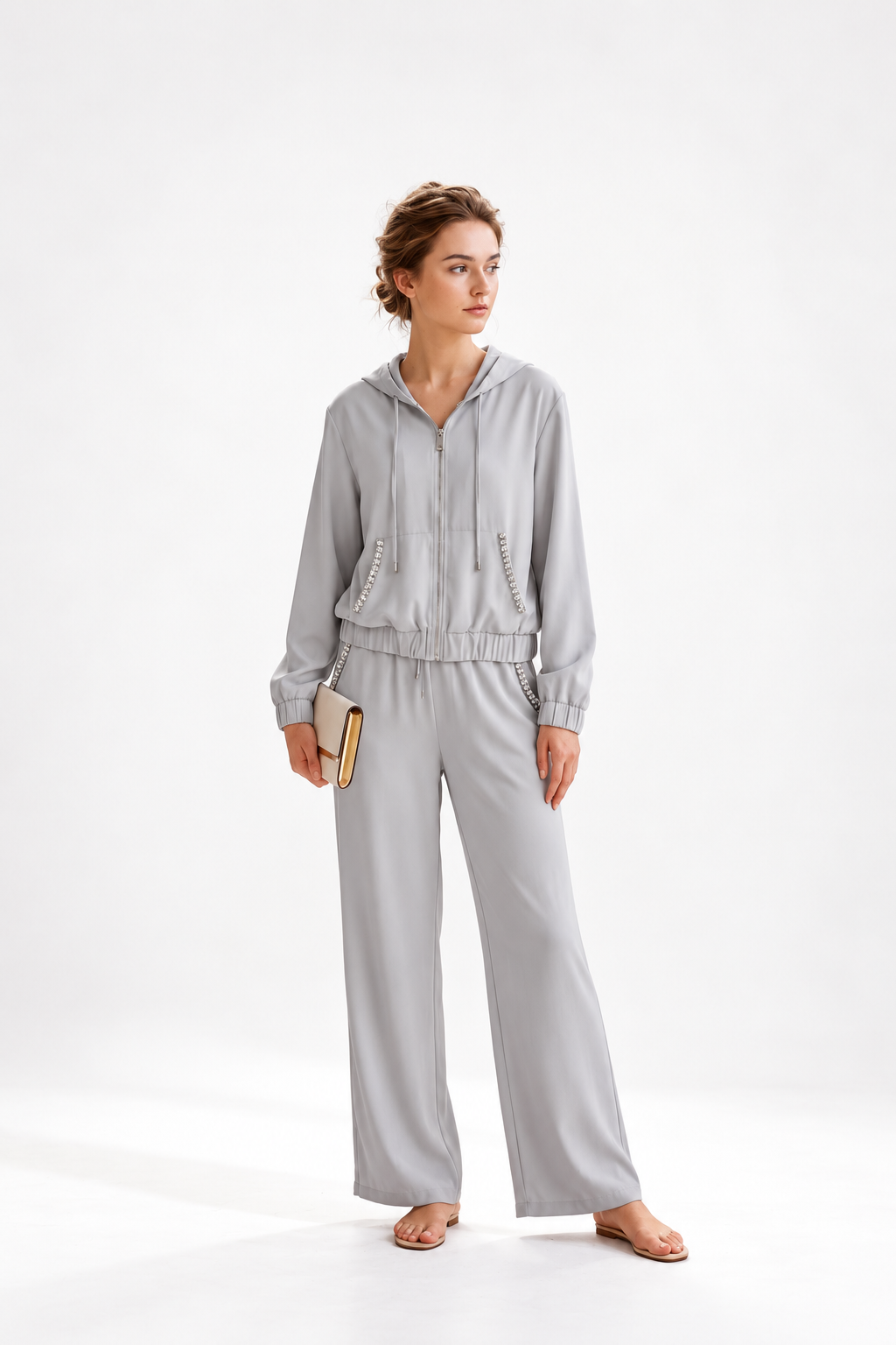 Cool Touch Rhinestone Tracksuit (Top)