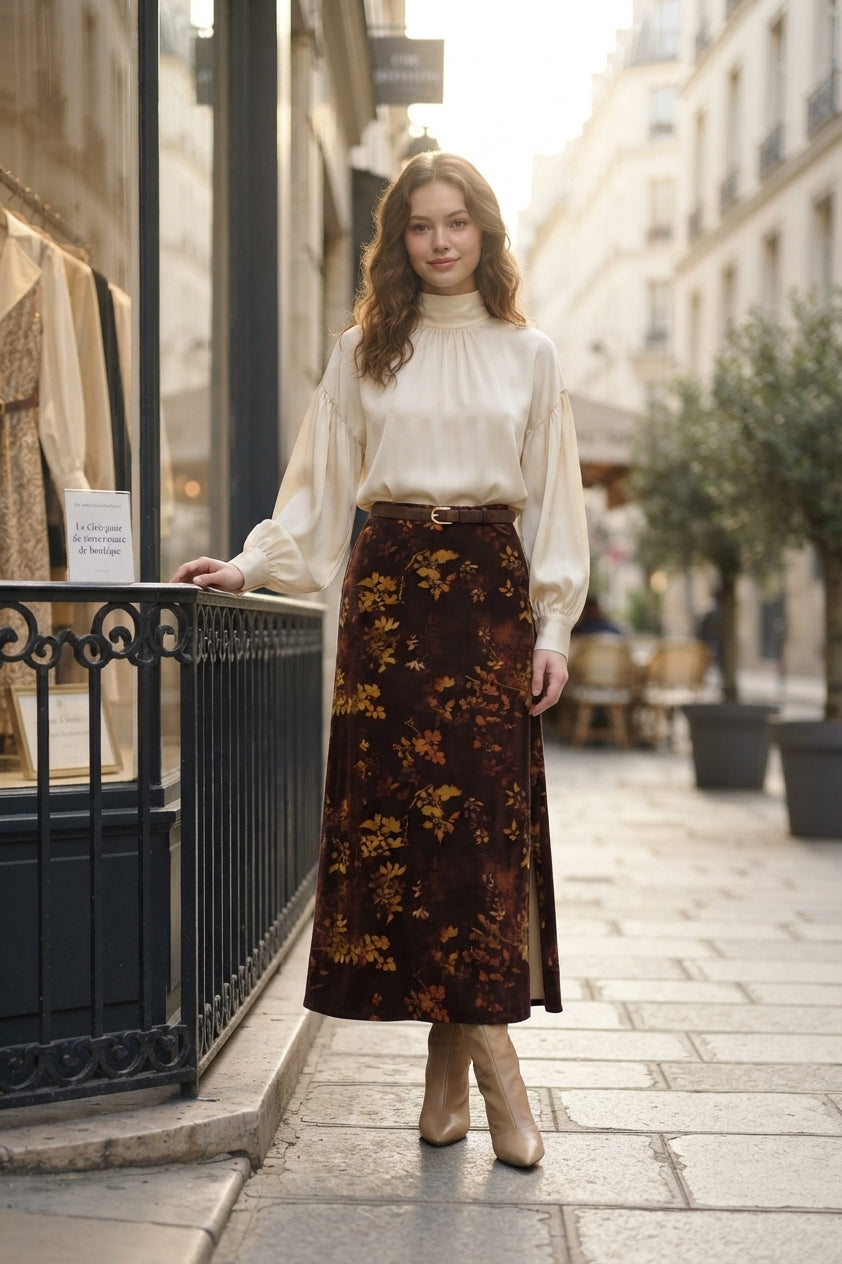 Autumn Suade Maxi Skirt