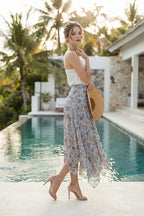 Soleia Floral Chiffon Maxi Skirt (L size)