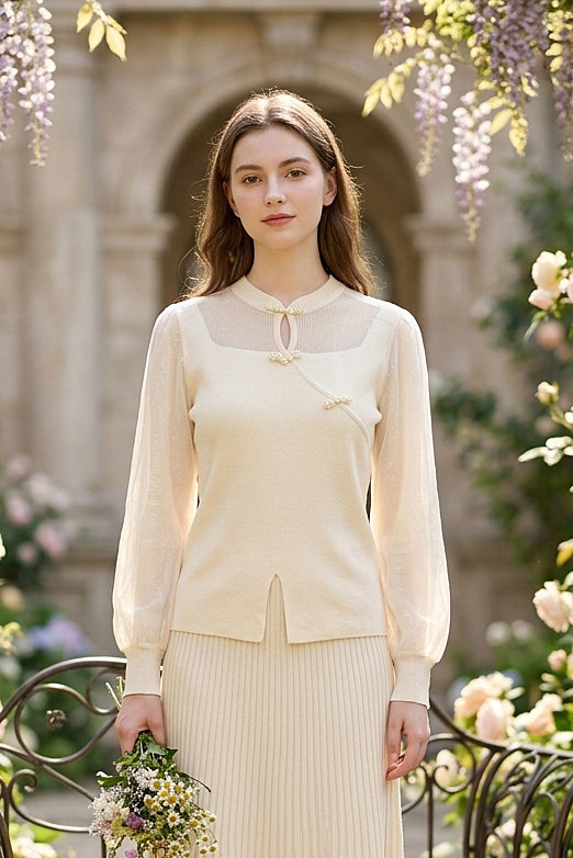 Knit Qipao Top