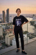 Unicorn Oversized Graphic T-shirt (Free size)