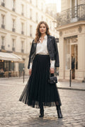 Tulle Maxi Skirt in Black (XL size)