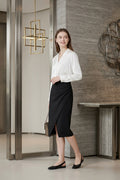 Workwear Mid Spilt Pencil Skirt (L size)