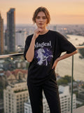 Unicorn Oversized Graphic T-shirt (Free size)