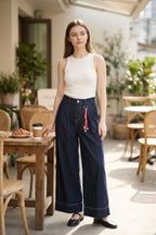 Relexe Dark Indigo Denim Jeans with Cord Keychain (S size)