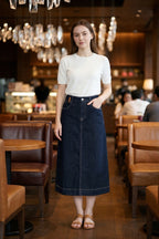 Denim Midi Skirt (M size)