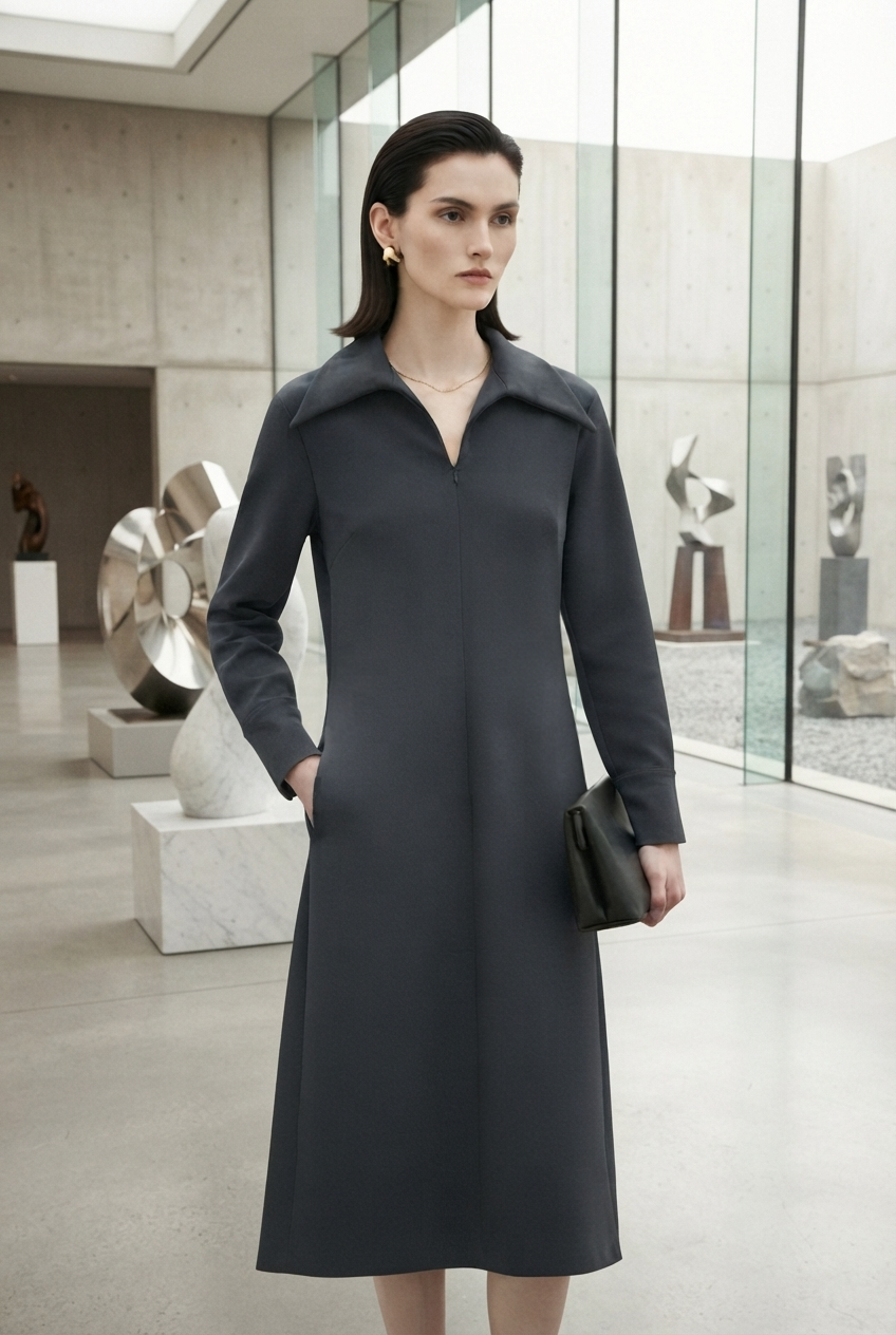 Collared Maxi Dress