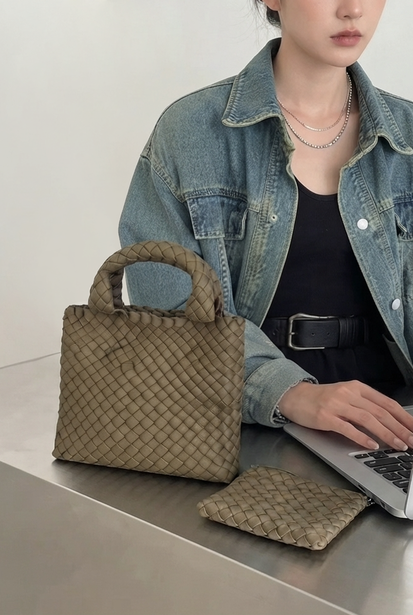 Mini Woven Tote Bag