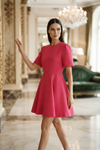 Fit and Flare Dress in Pink (L size)
