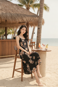 Spaghetti Strap Midi Dress (FREE size)