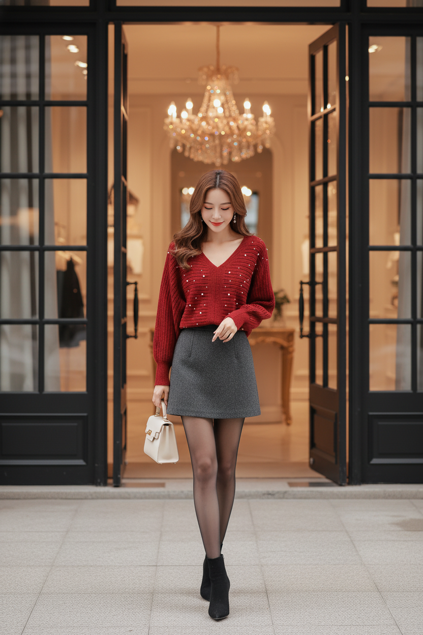 Sweater in Red (Free size)