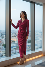 Wrap Dress in Red (Size XXL)
