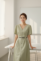 Lulu Dress in Green (XL size)