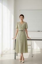 Lulu Dress in Green (XL size)