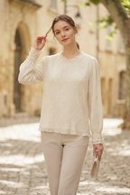 Off-white Eyelet Lace Blouse (XL size)
