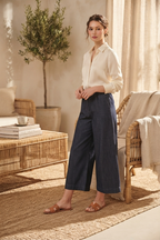 Wide Leg in Dark Navy (L size)