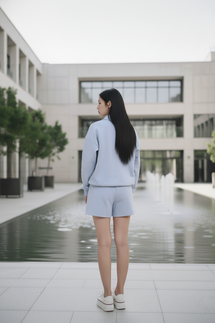 Half Zip Pullover Sweater Set