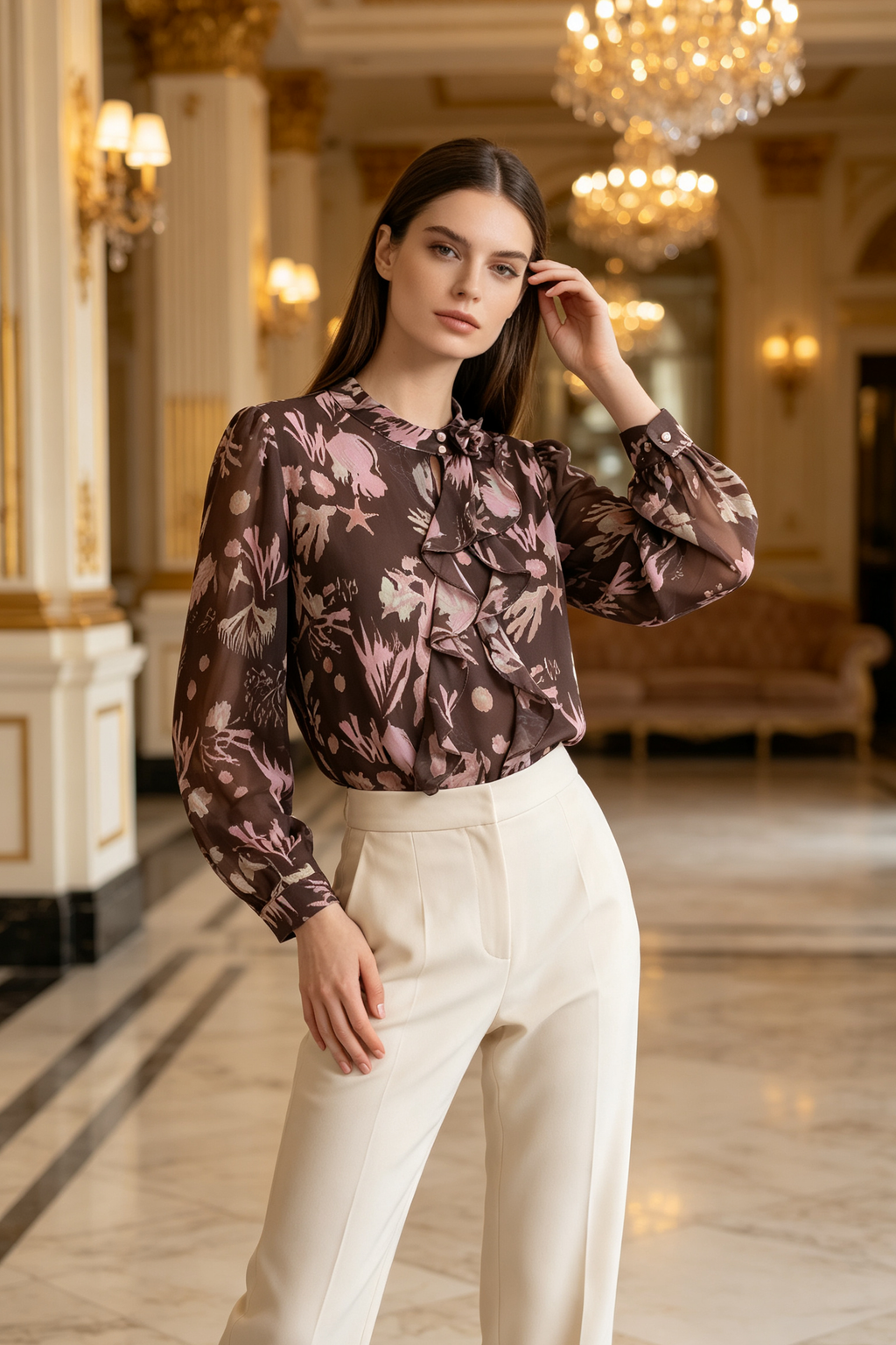 Floral Blouse (M size)