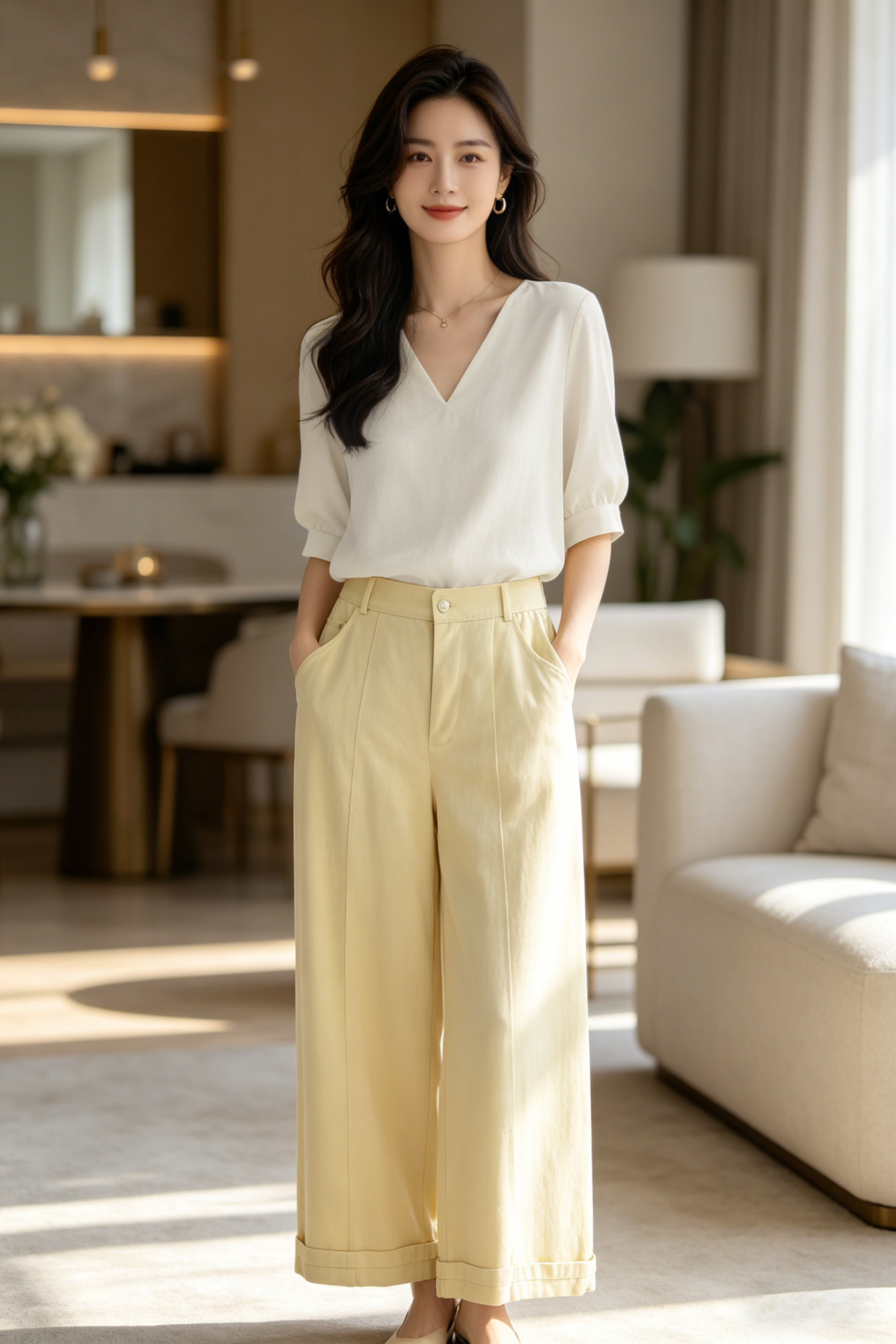 Wide Leg Pants (M size)