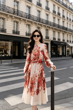 Dreamscape Floral Dress with Belt (L size)
