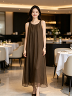 Brown Dress (Free size)