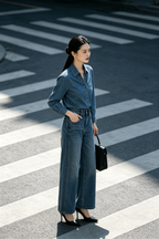Wide Leg Denim Jeans (XL size)