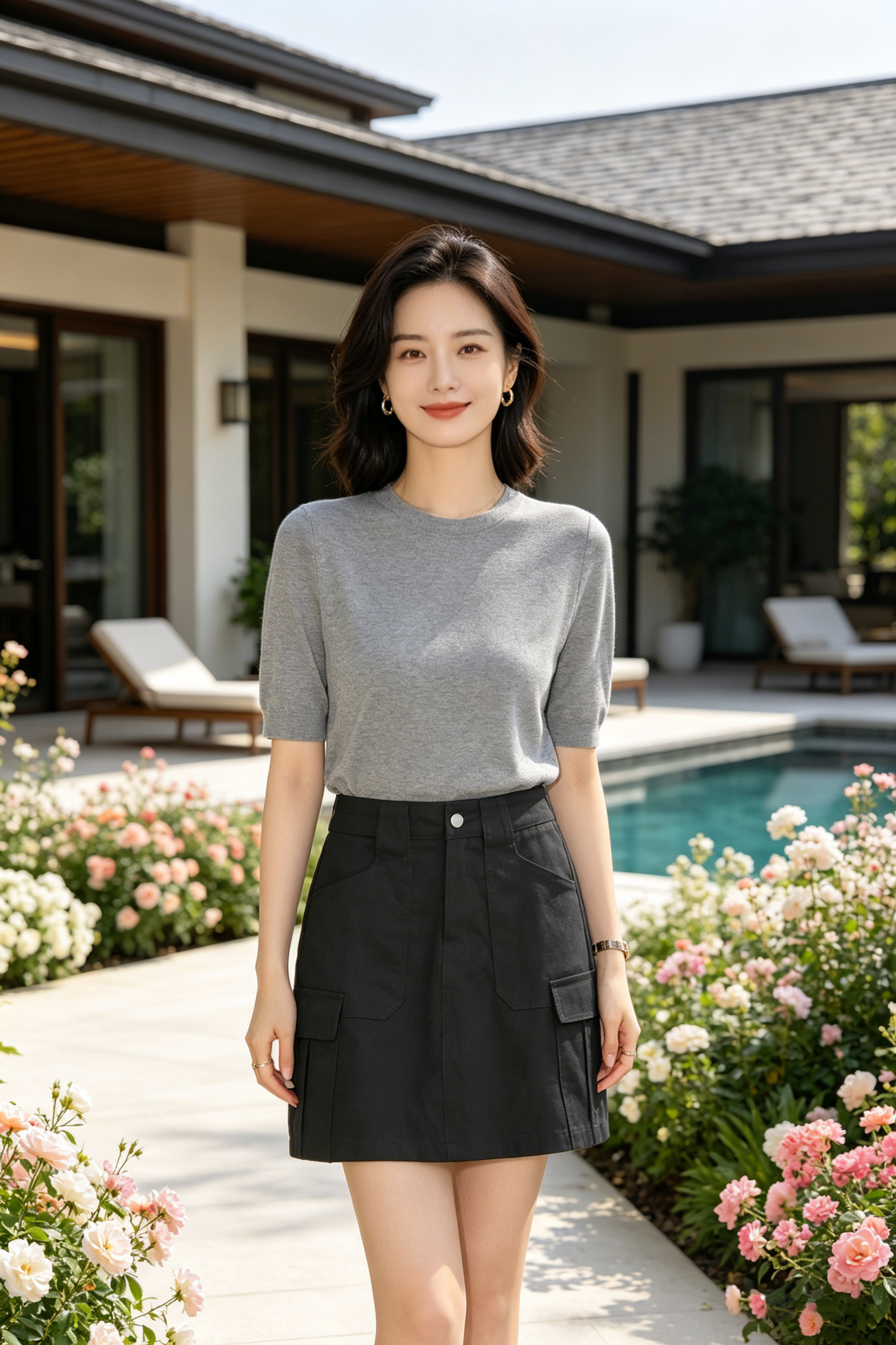 A-line Cargo Skirt