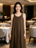 Brown Dress (Free size)