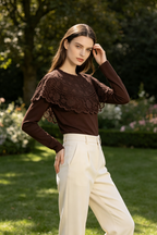 Lace Collared Top