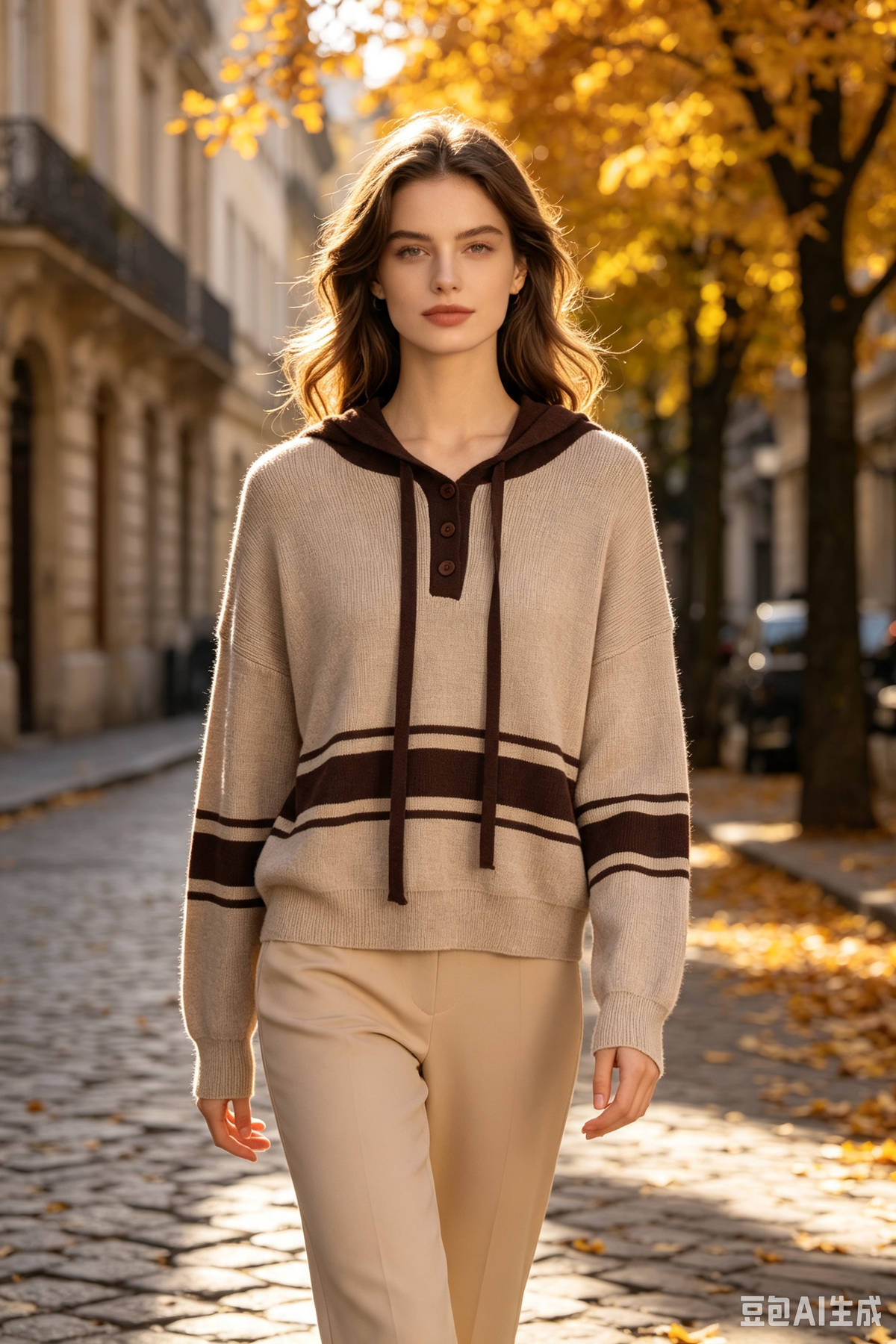 Knit Hoodie Sweater (Free Size)