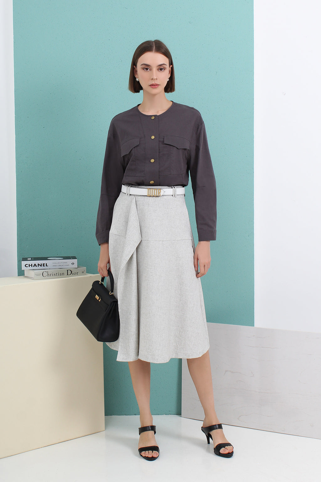 Flare Midi Skirt