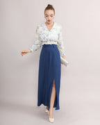 Front Slit Wide Leg Pants