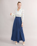 Front Slit Wide Leg Pants