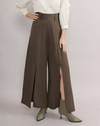 Front Slit Wide Leg Pants