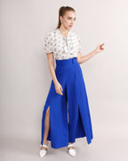 Front Slit Wide Leg Pants