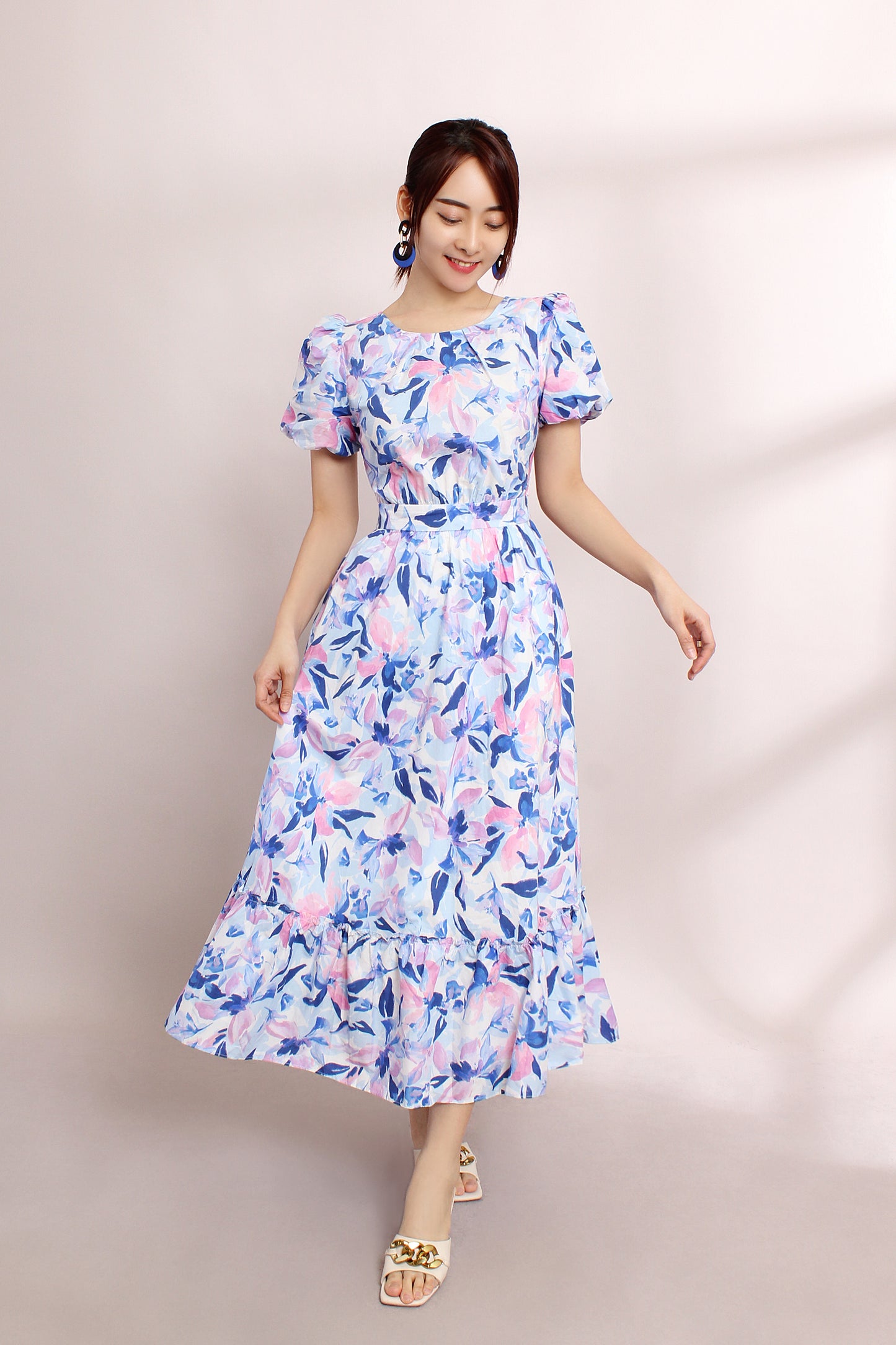 Althea Floral Ruffled Dress