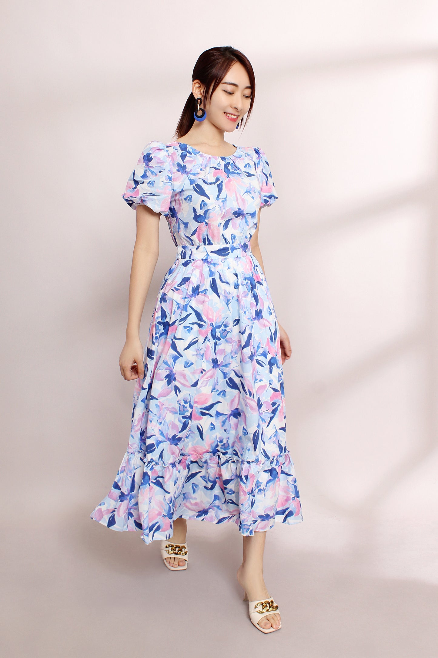 Althea Floral Ruffled Dress