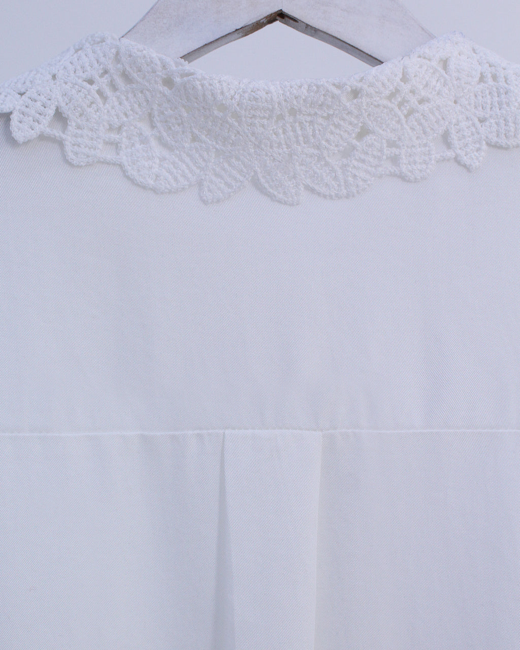 Lace Buttoned Shirt in White & Black (L size)
