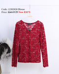 Lace Blouse in Red (L size)