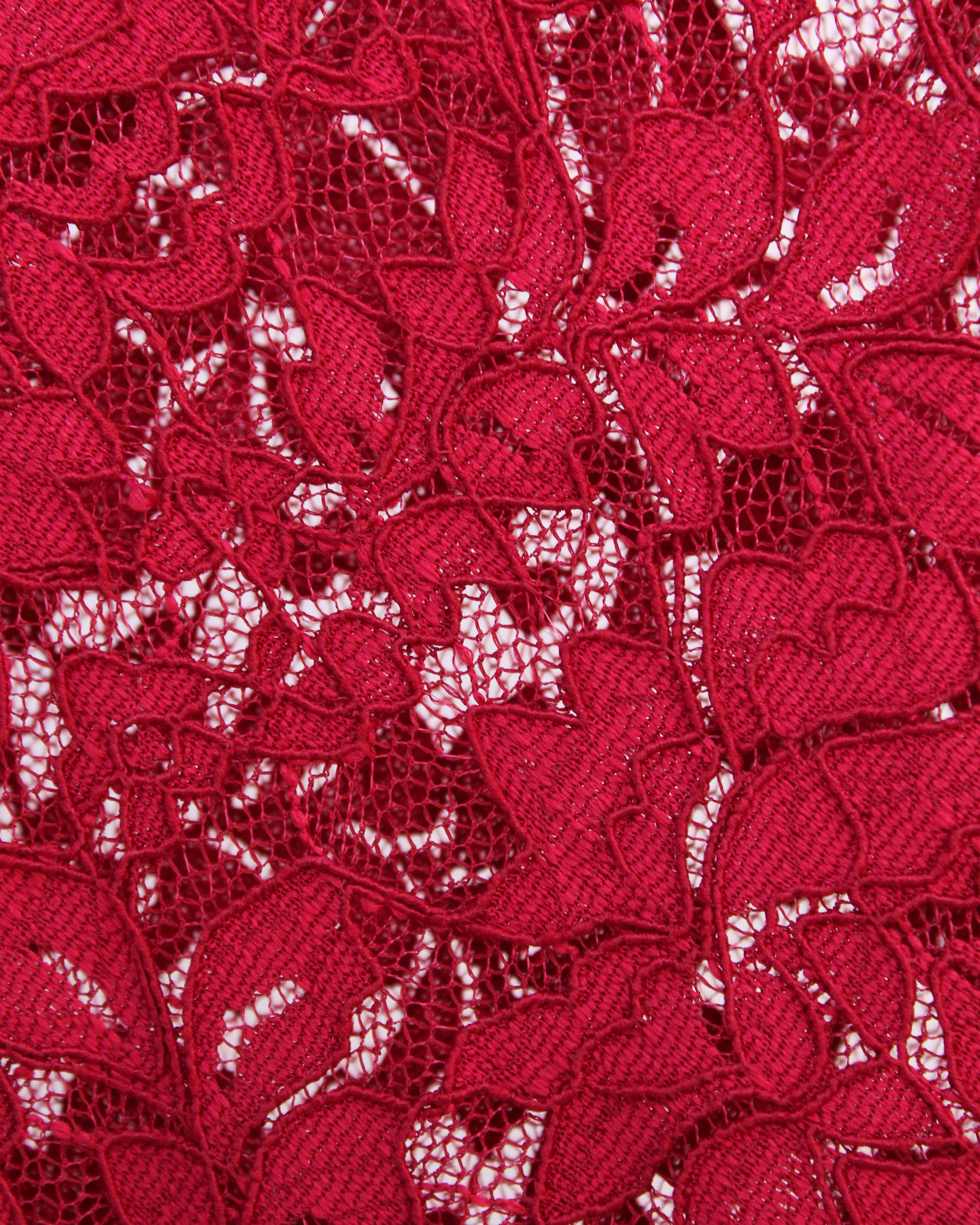 Lace Blouse in Red (L size)