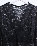 Nelly Lace Blouse in Black (M size)