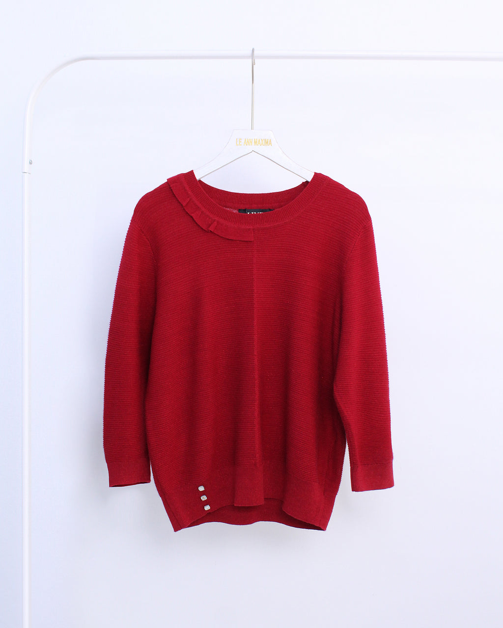 Knit Top in Red or Pink